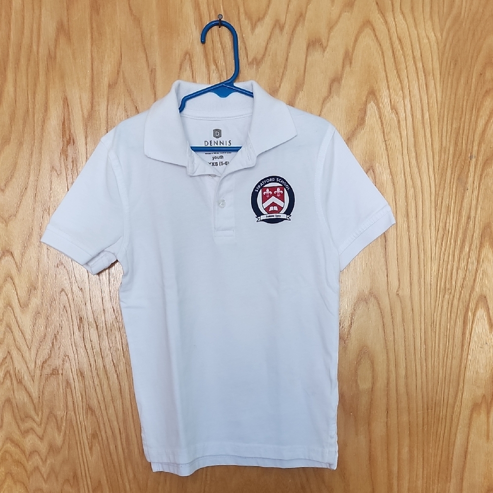 Stratford Uniform White Polo Boys by Dennis YXS (5-6)
